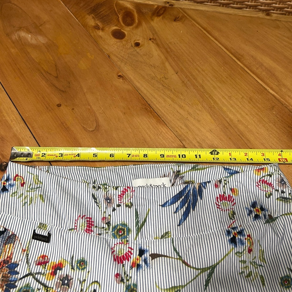 Peck And Peck Pull On Pants Bird Print Size 12 - image 7